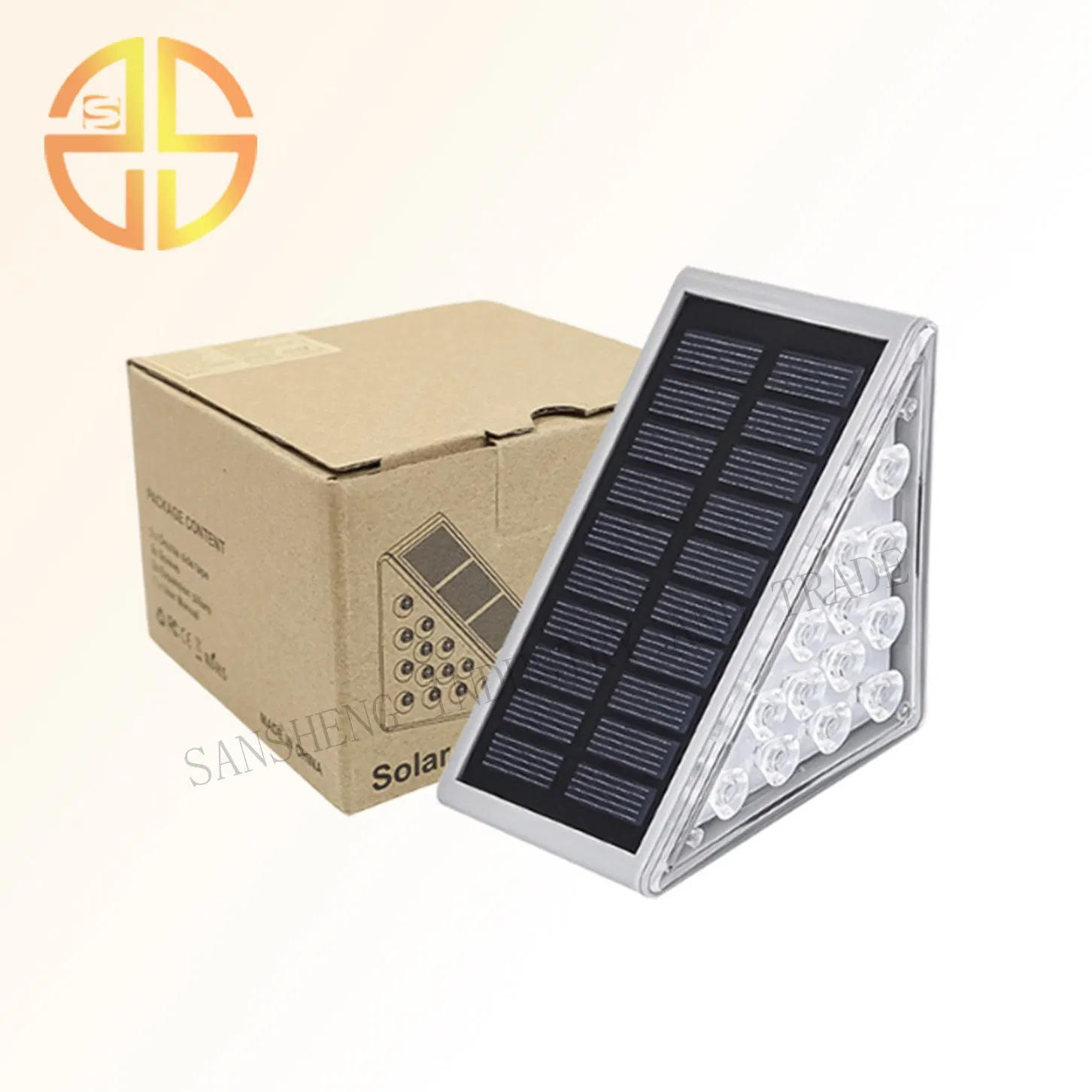 Luz de escalera triangular solar para uso exterior
