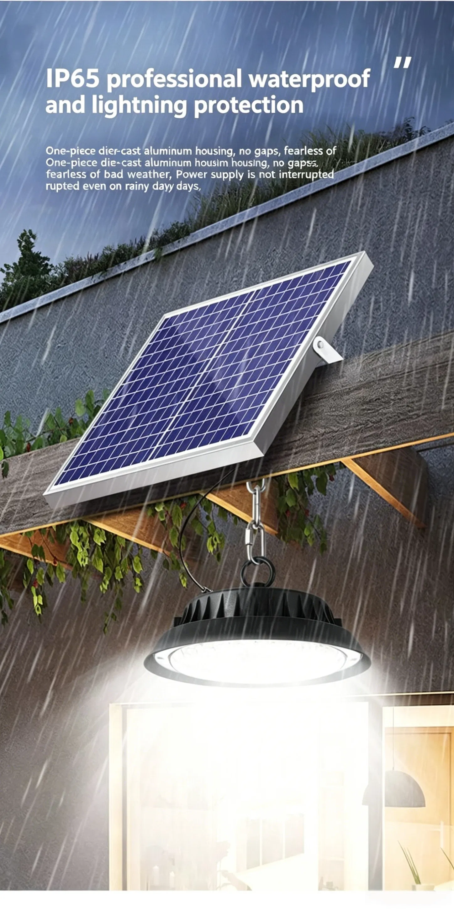 Lámpara de alta bahía solar 5