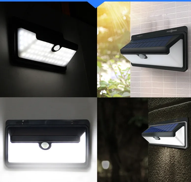 102 LED IP 65 Luces de Sensor de Movimiento Solar Impermeables