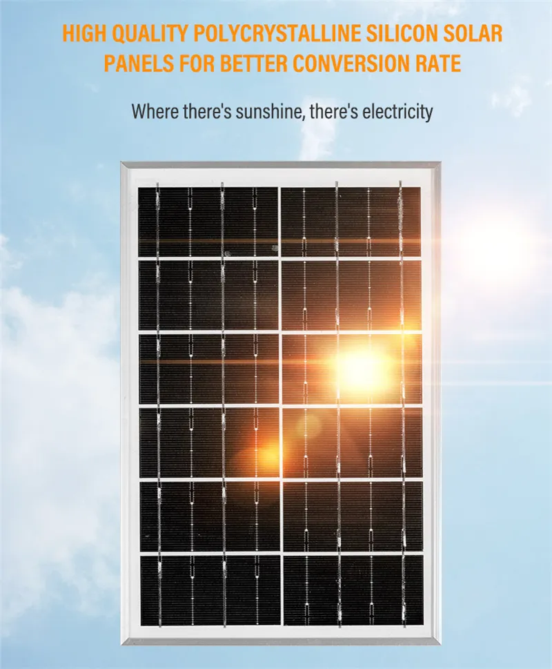 Panel solar de silicio policristalino de alta eficiencia