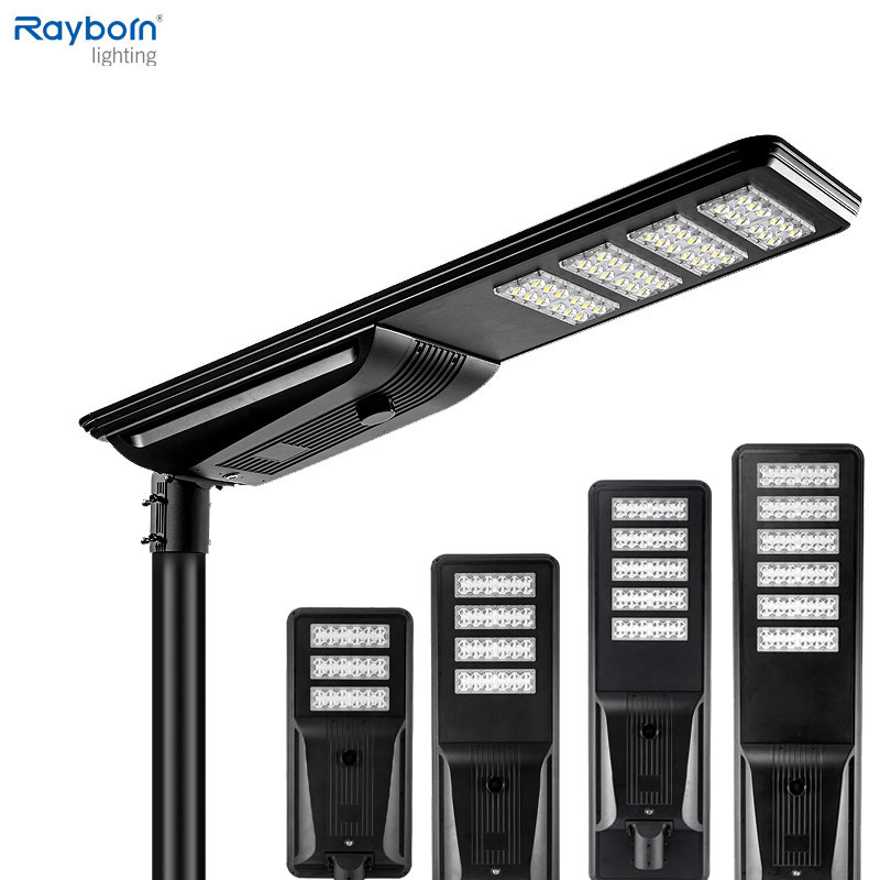 Alta Brillantez 200lm/W Luz Solar Integrada con Sensor de Movimiento MPPT para Carreteras y Autopistas 40W/60W/80W/100W/120W/150W/200W Todo en Uno LED Solar Callejero