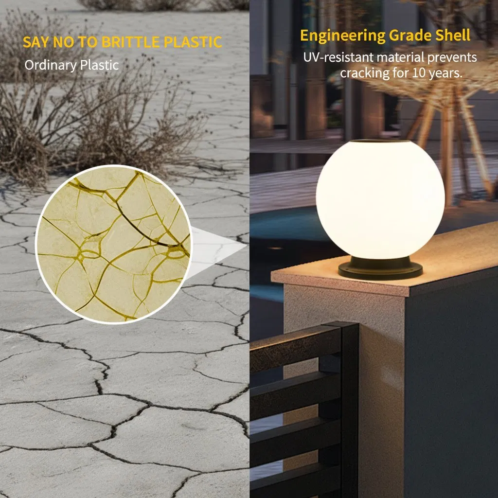 Luces de Poste Solar para Exterior, Inmunes a Tormentas de Lluvia, Luz LED para Tapa de Cerca Impermeable con Rendimiento en Todas las Condiciones Climáticas, para Jardín, Patio, Patio Trasero, Entrada