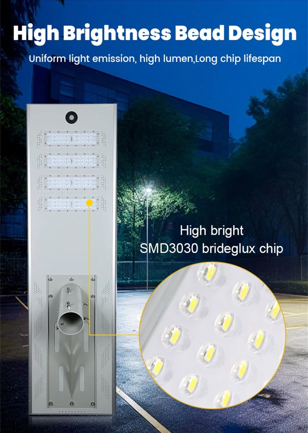Farol solar para exteriores