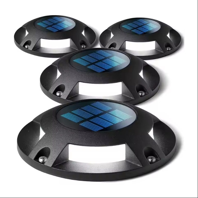 Lámpara LED solar a prueba de agua para advertencia en aceras, escaleras, jardines y caminos