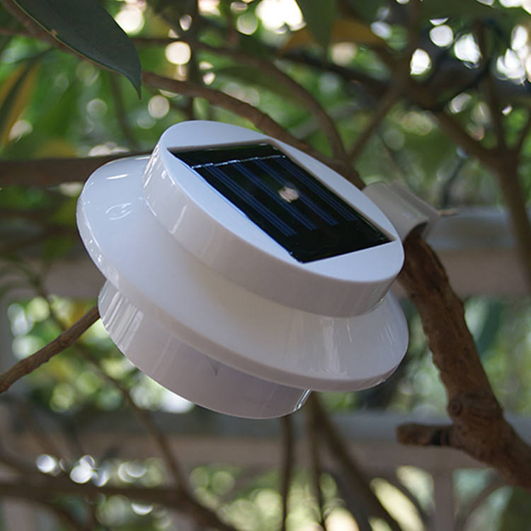 Luz solar exterior para jardín, pared, canalón, cerca, patio trasero, lámpara de calle, lámpara de vida