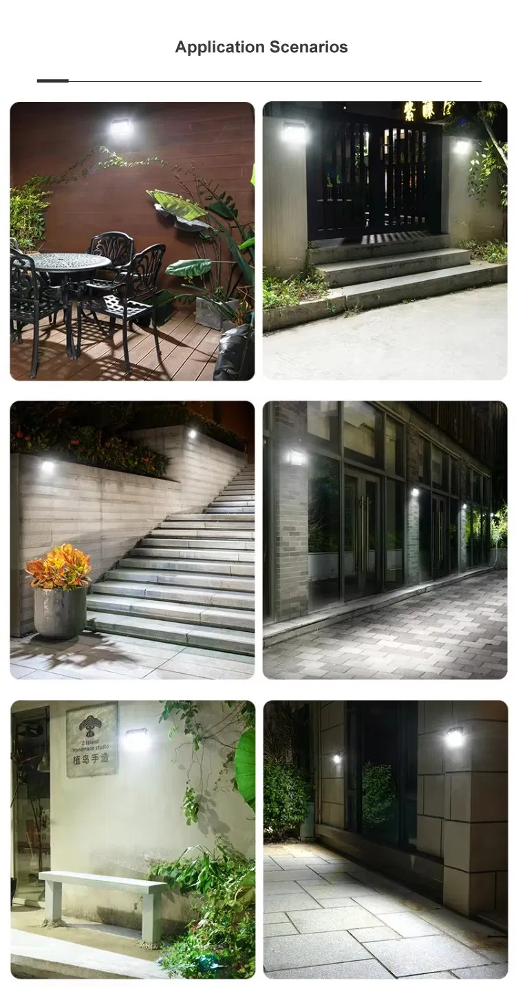 Luz de pared solar LED decorativa a prueba de agua con sensor de movimiento de acero inoxidable 112PCS para jardín, lámpara de escalera exterior, cerca exterior