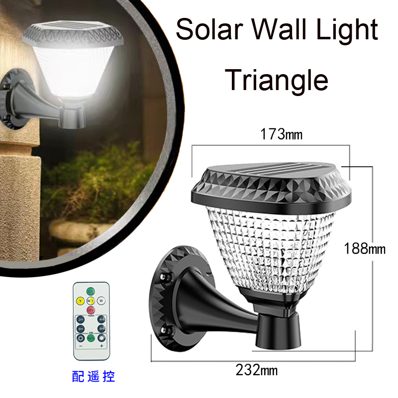 Luz LED solar de pilar con blanco cálido para exteriores Garden Wall Gate Fence Seguridad