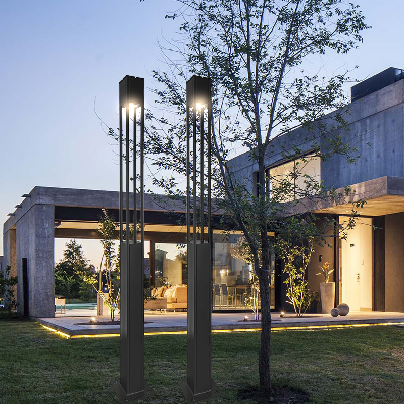 Lámpara solar de carga automática para jardín de villa, luz de borde de terraza