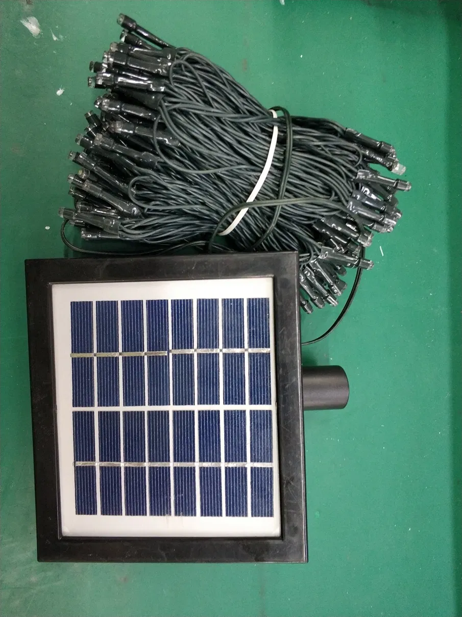 Detalle de luces solares