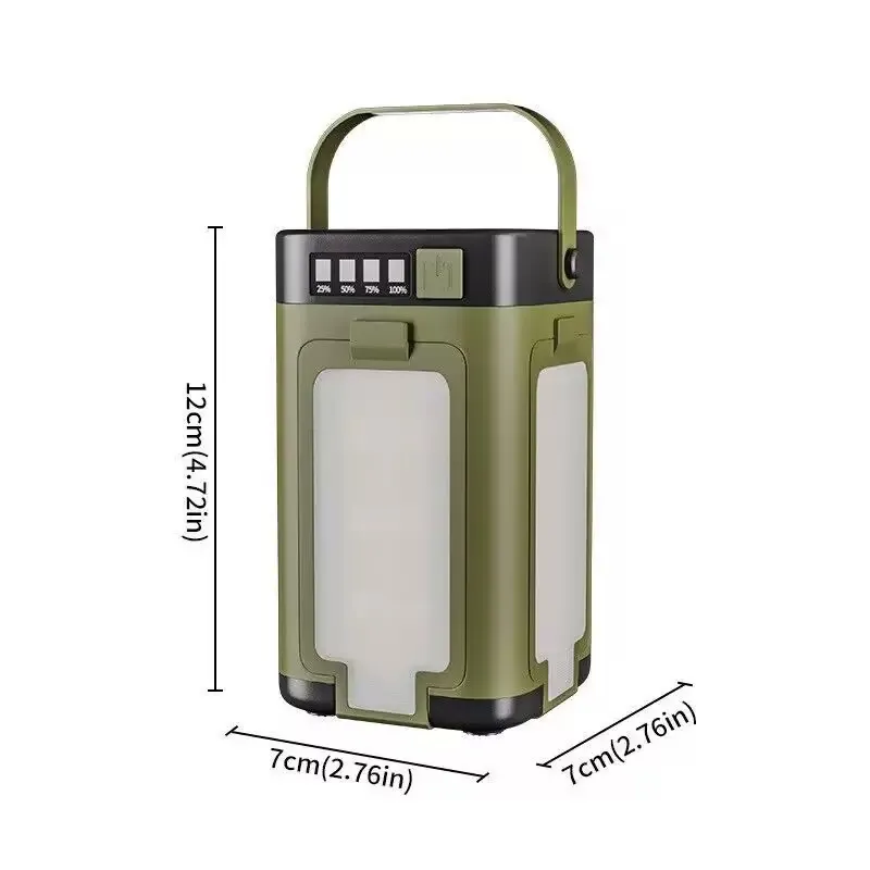 Lámpara de camping solar recargable plegable y a prueba de agua para jardín y campamento