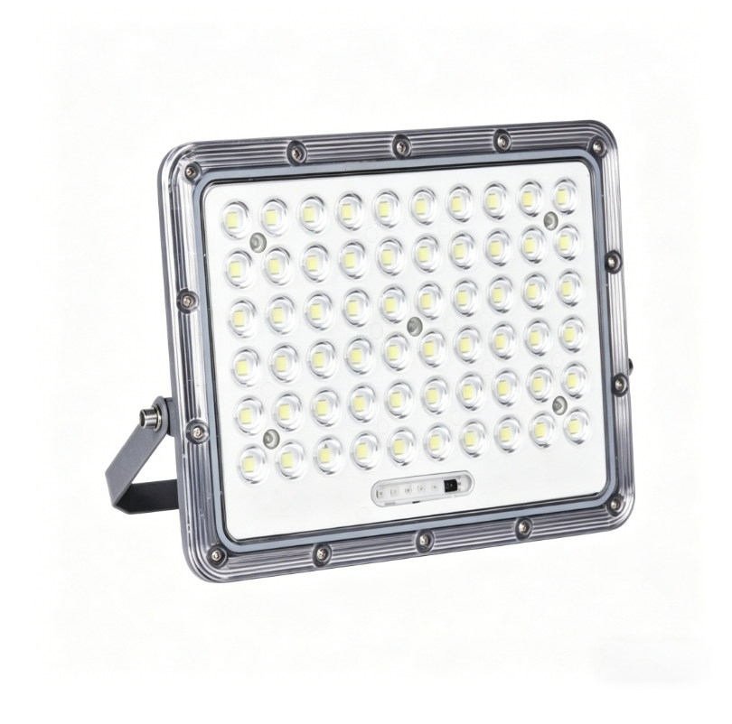 100W Luz Solar de Inundación con Amplio Ángulo de Iluminación, Lámpara LED Solar para Exterior, a Prueba de Polvo y Agua para Jardín, Camino, Luz Exterior de Villa