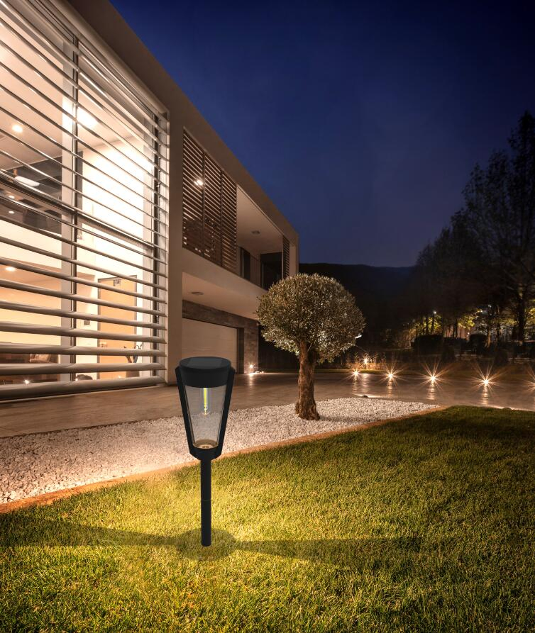 Luz LED IP65 a prueba de agua con sensor de movimiento para exteriores, luz solar para patio, jardín y césped