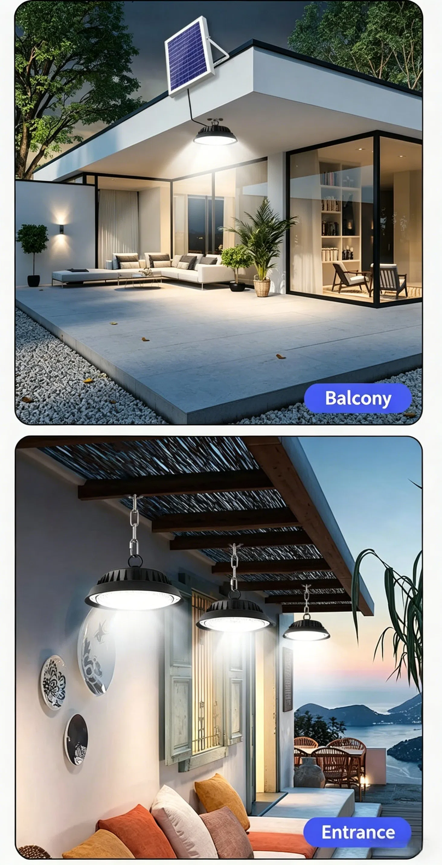 Lámpara de alta bahía solar 9
