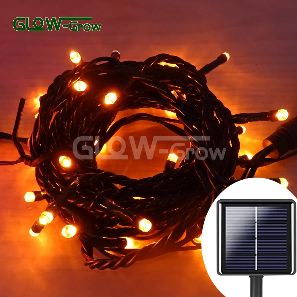 Luz de Cadena Solar Blanca para Decoración de Jardín Exterior 50LED Luz de Cadena de Hadas Solar para Decoración de Patio, Cerca, Césped, Evento, Árbol, Boda, Fiesta