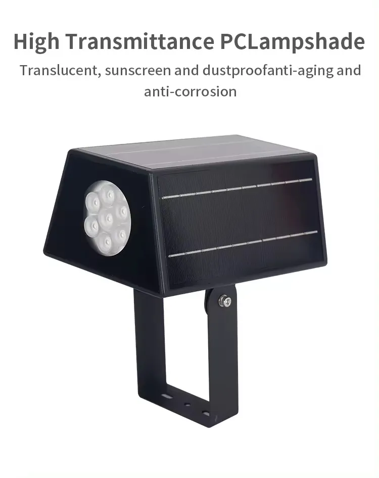 Luz de Spot Exterior Solar IP65 Impermeable Blanca Cálida para Paisaje en Jardín y Sendero