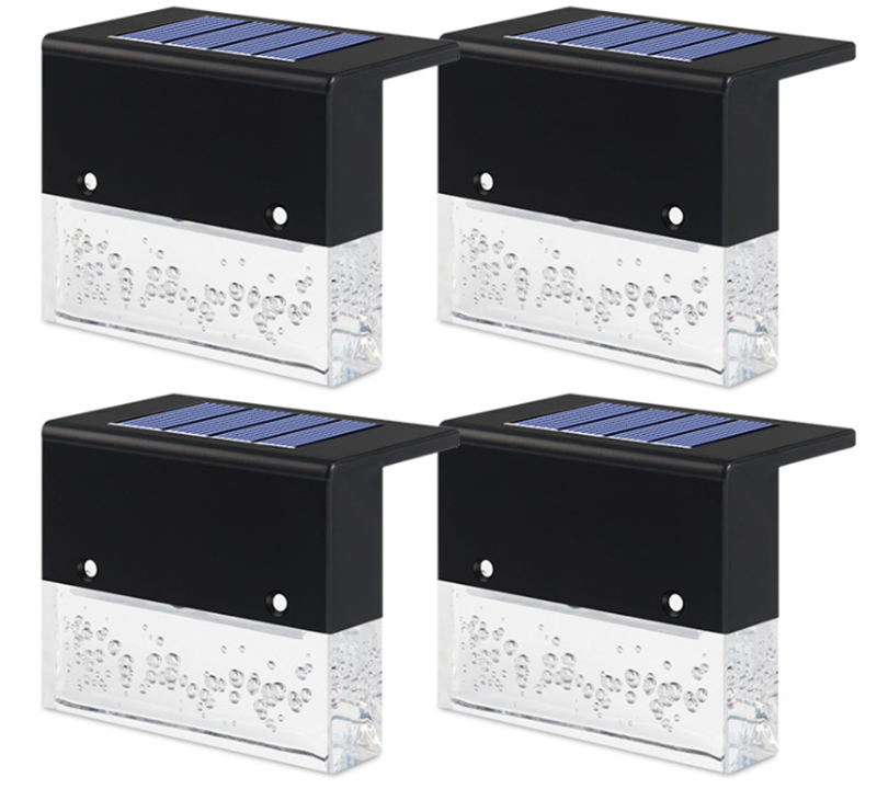 Nuevas luces de escalera solares con sensor de luz de calidad para jardín exterior con sensor impermeable IP55 luz decorativa LED para escaleras de jardín