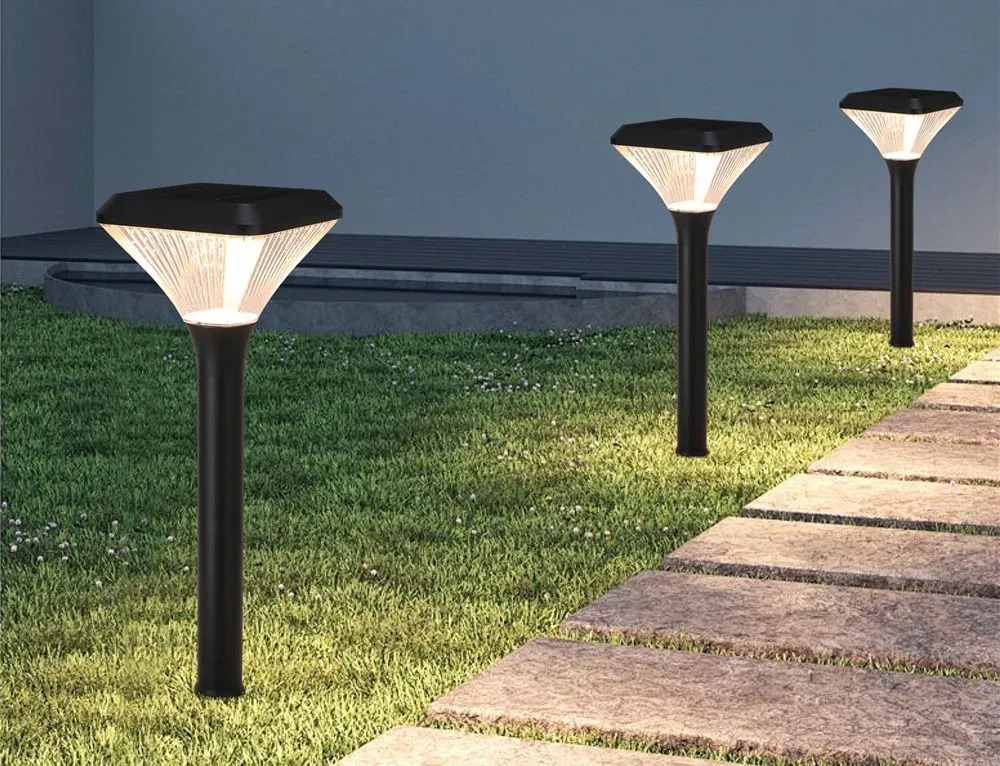 Luz de spot solar de bolardo de césped