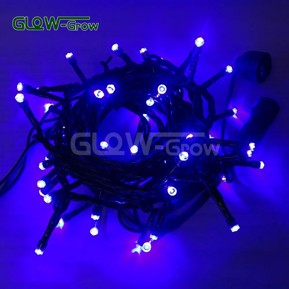Cadena de luces LED de hadas solares rojas para Navidad, decoración comercial para bodas, fiestas, jardines, hogares, calles y árboles