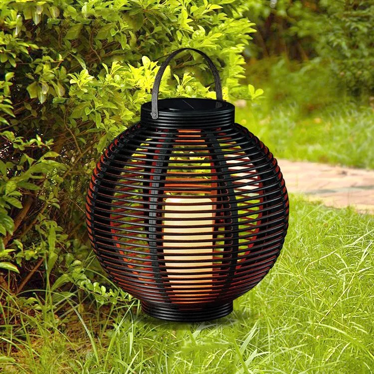 Linterna de vela solar LED para decoración de jardín