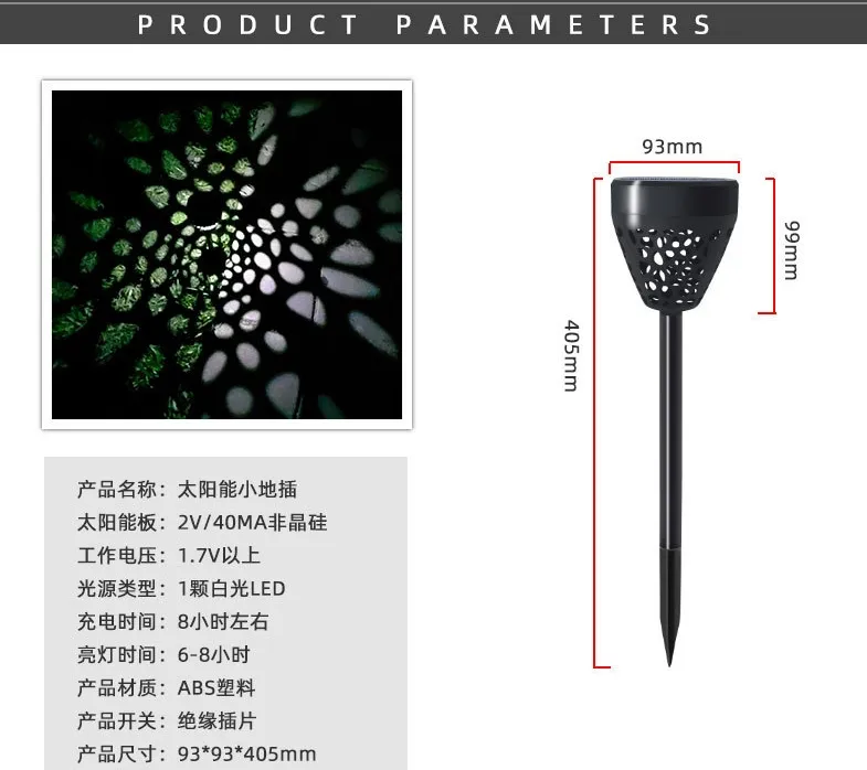 Luz solar LED exterior