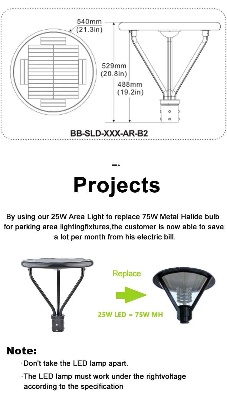40W Luces de Poste Solar