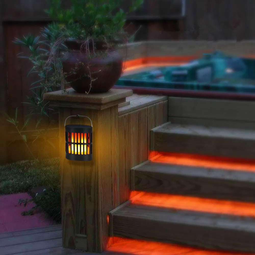 Lámpara Solar de Llama Estilosa para Decoración de Jardín Exterior IP65