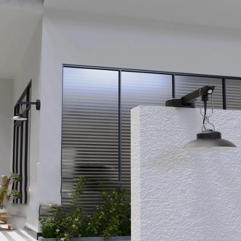 Nuevo trabajo de diseño luz colgante solar impermeable IP65 para jardín de cobertizo