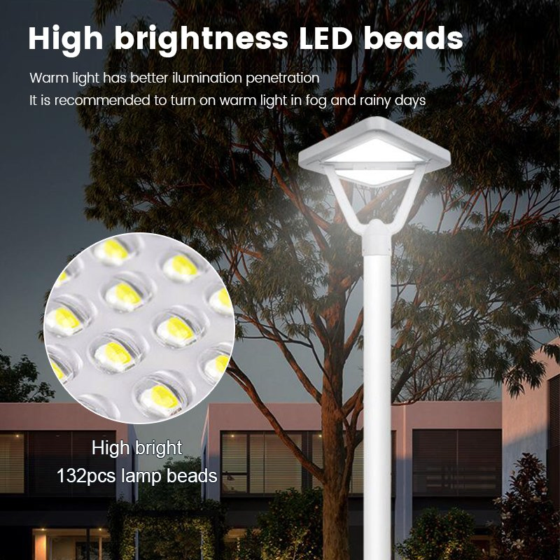 Luces de Jardín Solares Exteriores Tipo Europeo Inalámbricas IP 65 a Prueba de Agua Cuadradas para Cercas Luces de Poste de Energía Solar para Exteriores Lámpara de Puerta de Pilar