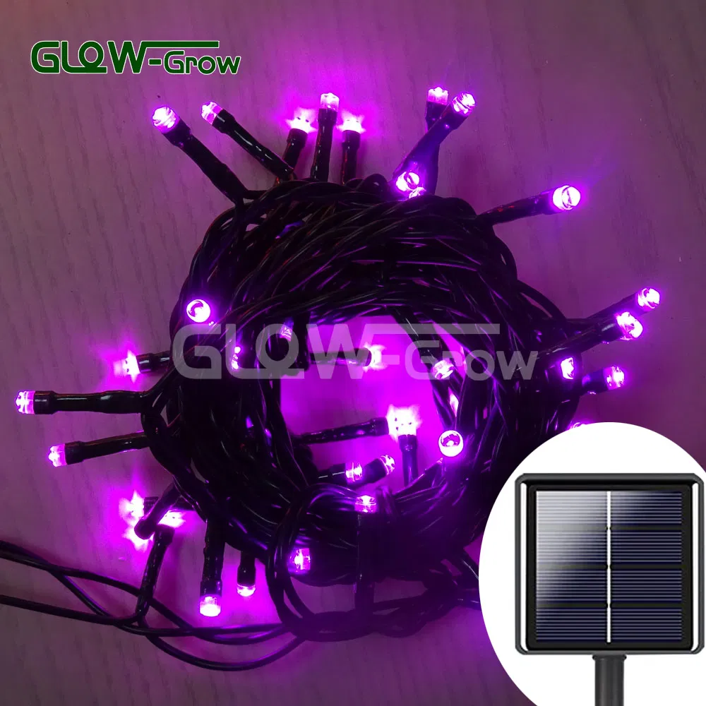 Luz de Cadena Solar Blanca para Decoración de Jardín Exterior 50LED Luz de Cadena de Hadas Solar para Decoración de Patio, Cerca, Césped, Evento, Árbol, Boda, Fiesta