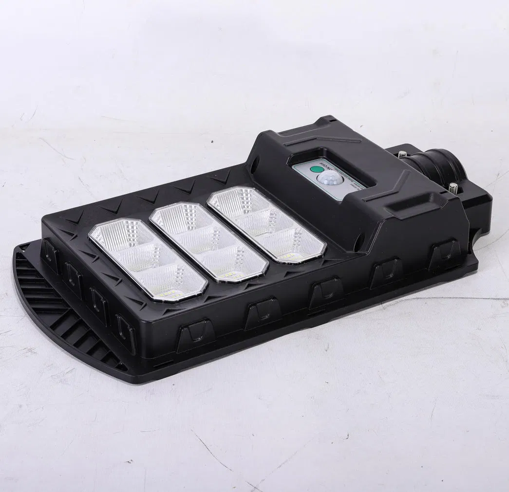 100W Luz de pared LED solar exterior con inducción a prueba de agua para jardín, terraza, garaje, patio y luz de calle