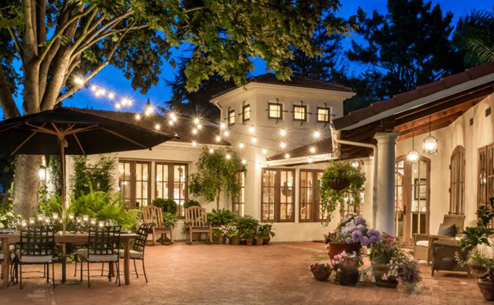 Luces de Cadena Solar LED para Jardín, IP65 Luces de Cadena Impermeables para Exterior en Patio, para Hogar, Jardín, Terraza, Fiesta, Navidad, Boda, Blanco Cálido