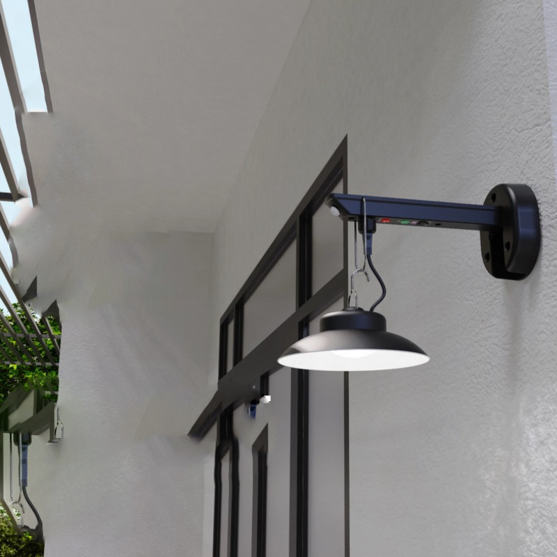 Nuevo trabajo de diseño luz colgante solar impermeable IP65 para jardín de cobertizo