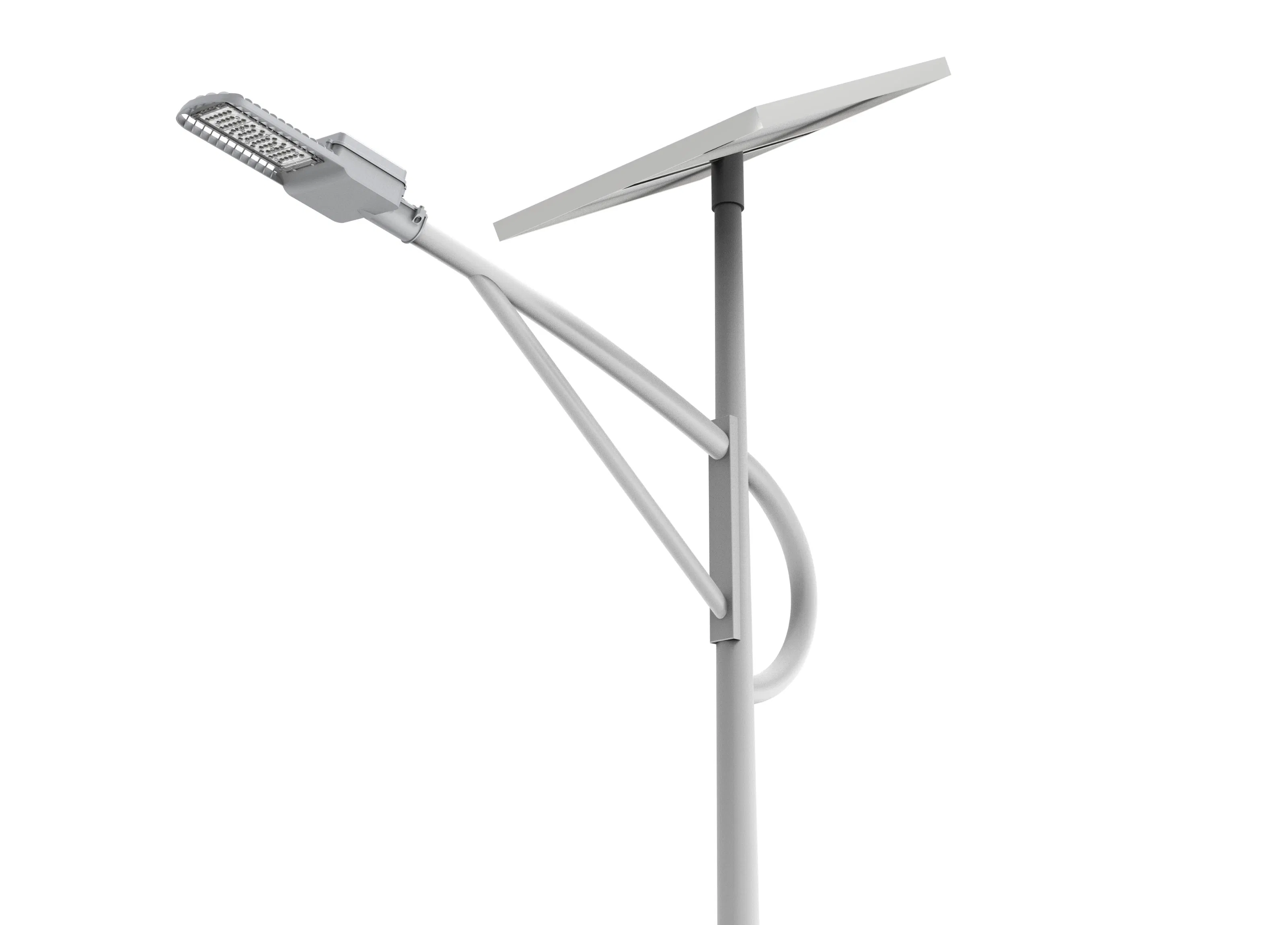 Luz de calle solar LED impermeable al aire libre de aluminio integrado IP65 IP66 IP67 con sensor de movimiento, batería de litio y panel solar