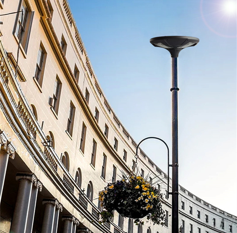 Lámpara de jardín solar LED de decoración de poste y pilar, impermeable, de alto lumen y buena luminosidad