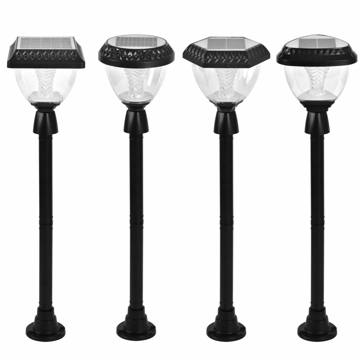 Lámpara de Pilar Cuadrada de Ahorro de Energía IP65 Luz Solar LED para Jardín Exterior Impermeable de ABS