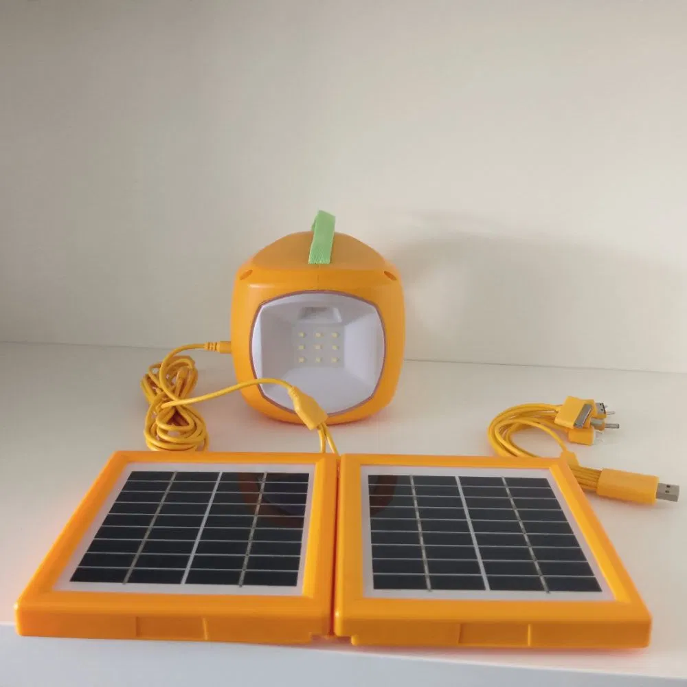 Linterna solar LED recargable asequible y portátil fuera de la red con panel solar plegable, linterna decorativa de jardín