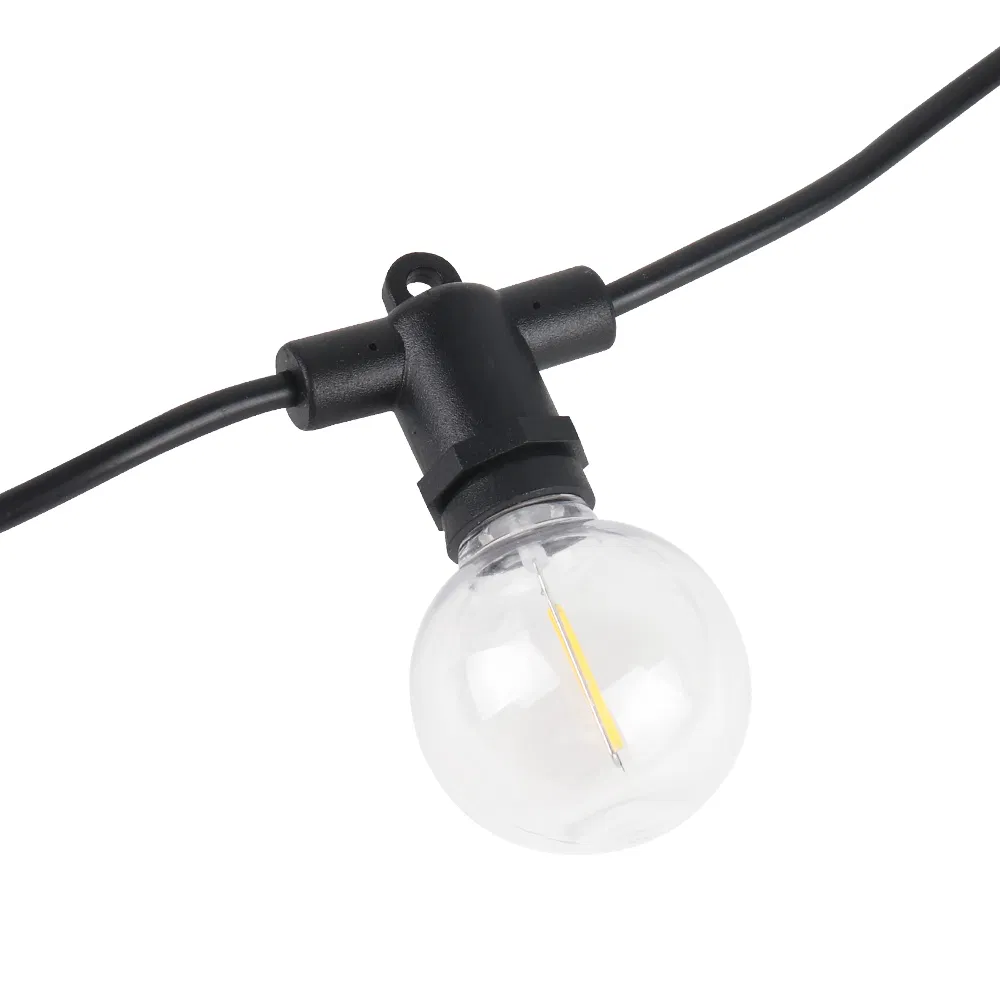 G40 Luces de Cadena Solar, Luces de Cadena para Exterior con 20 E12 Bombillas LED Impermeables