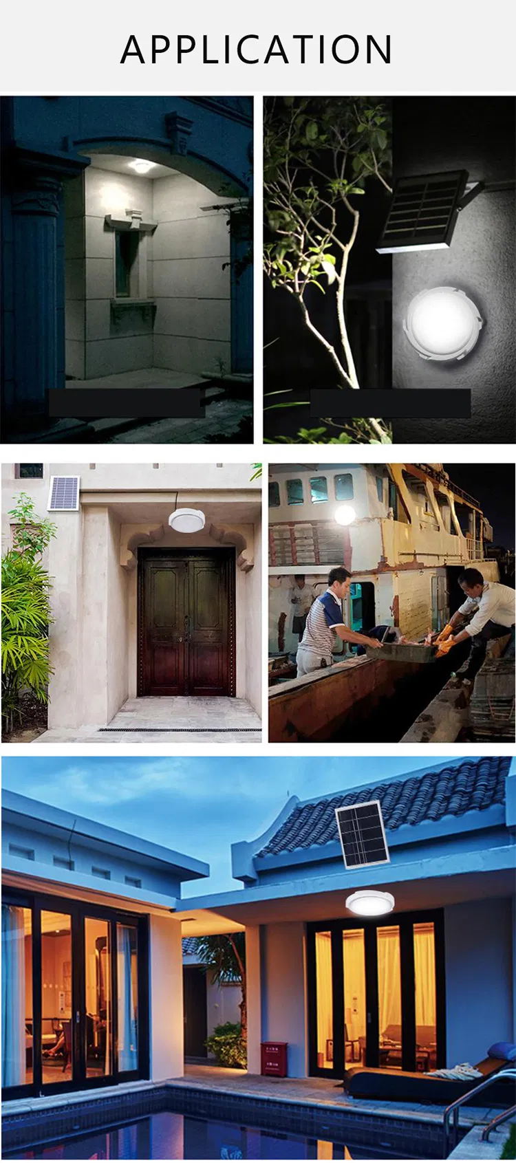 Aplicación de la luz solar en el hogar y garaje