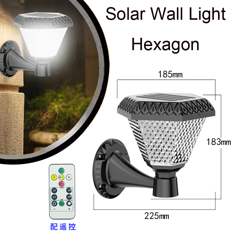 Luz LED solar de pilar con blanco cálido para exteriores Garden Wall Gate Fence Seguridad
