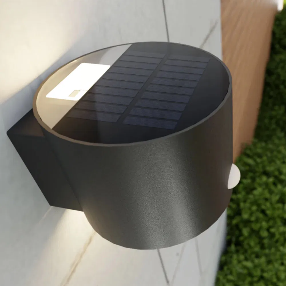 Luz solar exterior LED opulenta a prueba de agua con sensor para escalones, escaleras, cercas, puertas de villas, luces solares de pared para exteriores nocturnas