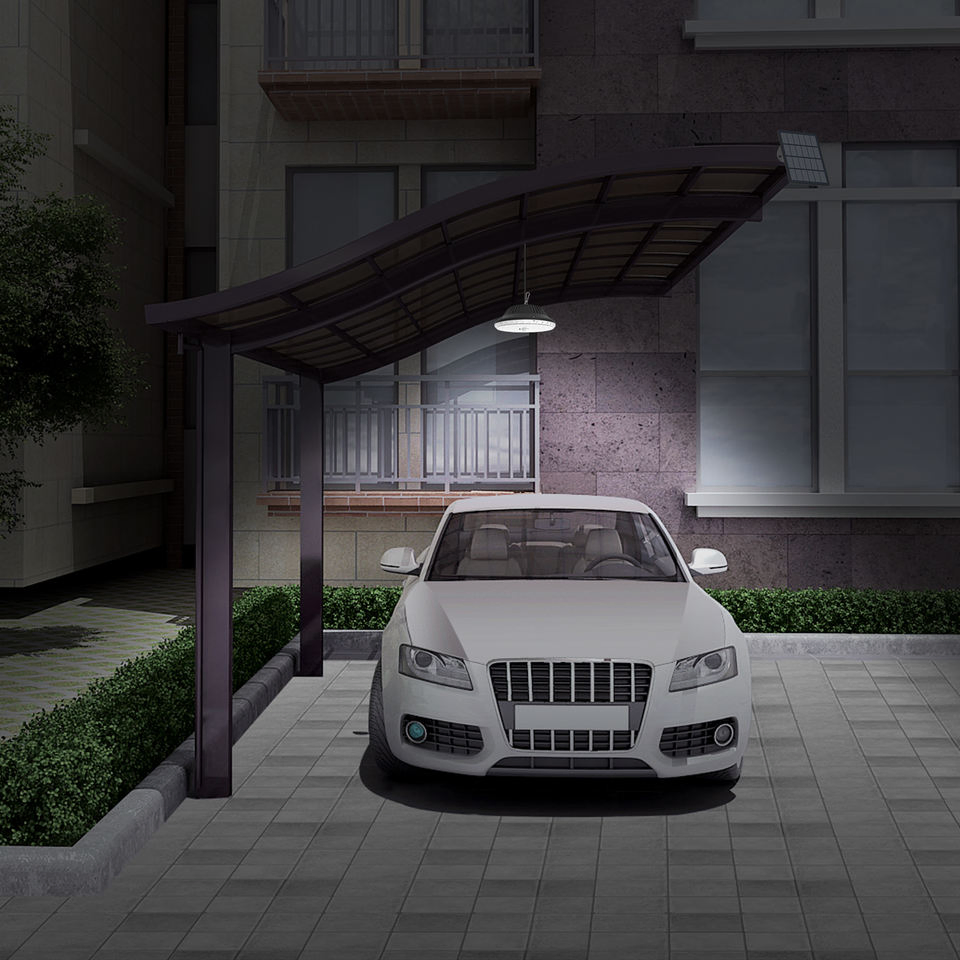 Luces de Techo Solar LED para Exterior, Luces de Seguridad para Porches, Luces Solares con Control Remoto para Cobertizos, Porches, Patios, Garajes