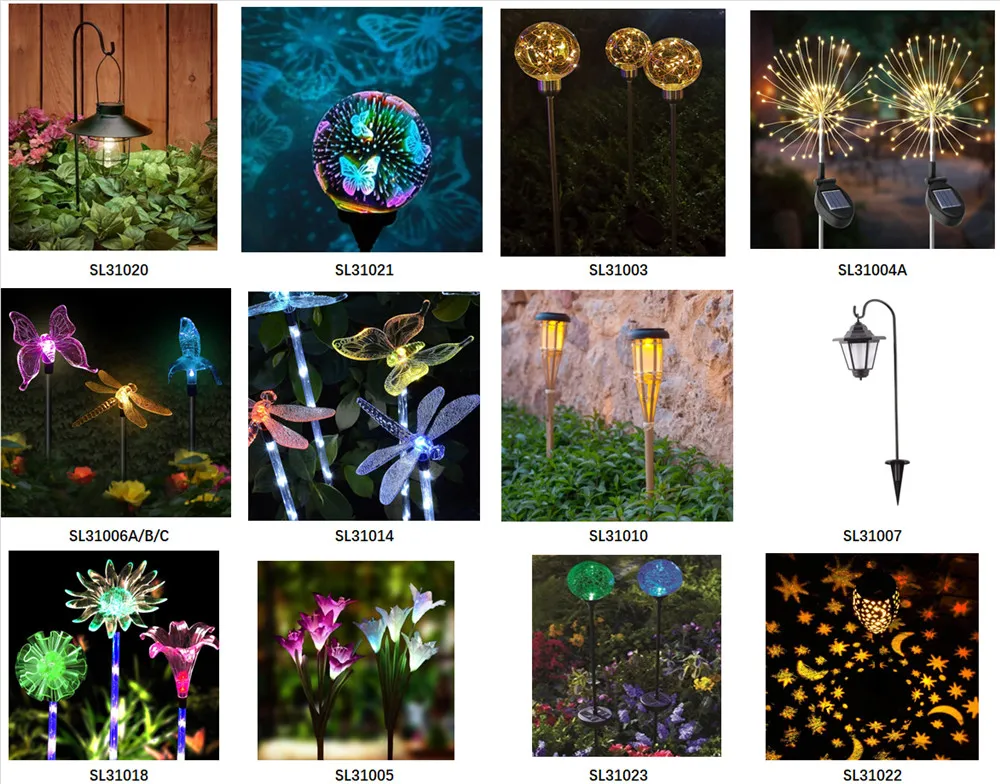 Luces de jardín solares faroles solares fábrica de China cabeza hexagonal para exteriores
