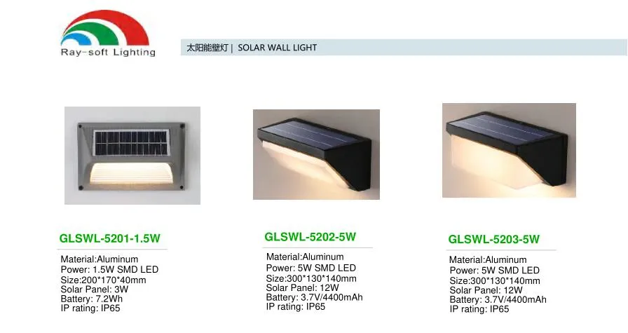 Luz decorativa de pilar de puerta de cerca al aire libre cuadrada de aluminio LED solar impermeable IP65