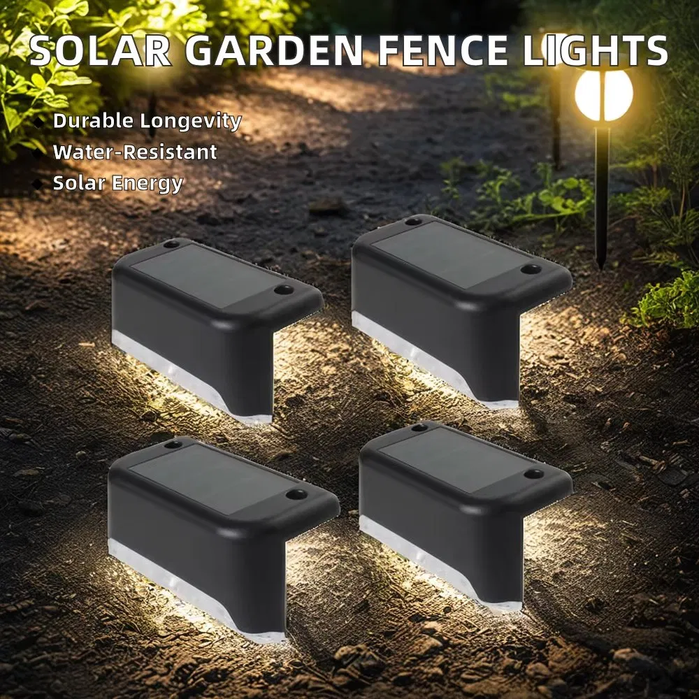 Venta Caliente Lámpara de Escalera de Exterior LED Solar, Lámparas de Pared Solar LED para Jardín, Luces para Puerta Principal, Patio, Garaje, Terraza
