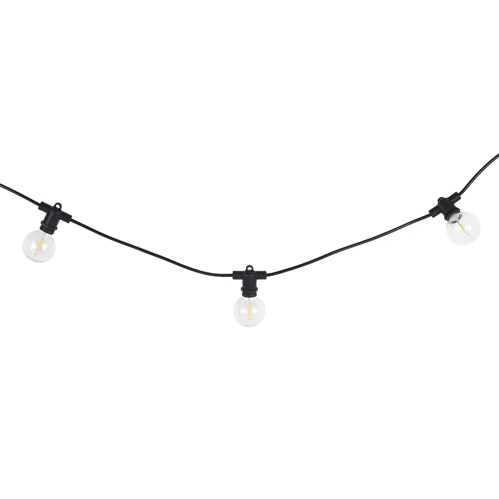 G40 Luces de Cadena Solar, Luces de Cadena para Exterior con 20 E12 Bombillas LED Impermeables