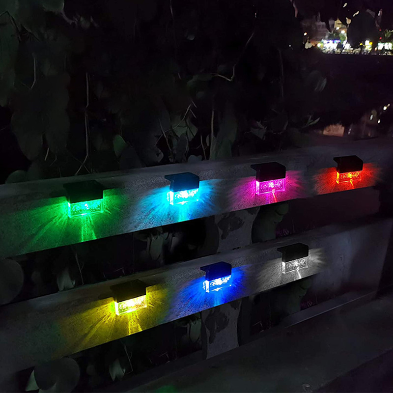 Luces de cubierta solares, luces de escalera solares LED, luces solares impermeables para cercas exteriores, para cubierta exterior, escaleras