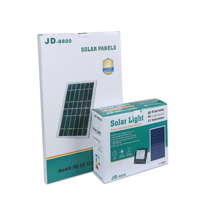 200W 300W Luces de inundación solares exteriores LED con sensor de luz y paneles solares IP67 Lámparas impermeables para cobertizos, carteles reflectores, luz LED