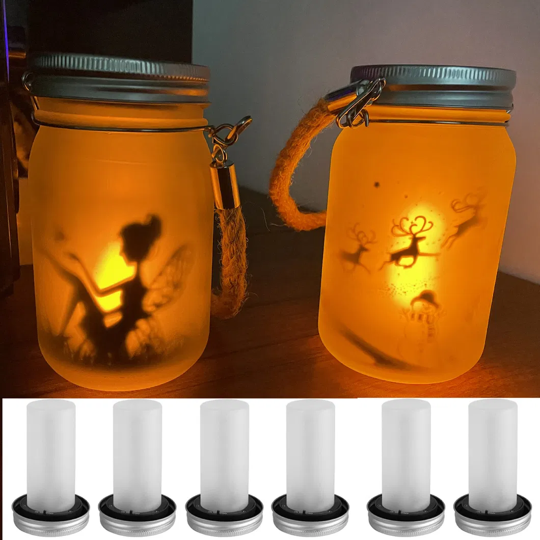 Lámparas colgantes solares mason jar 4