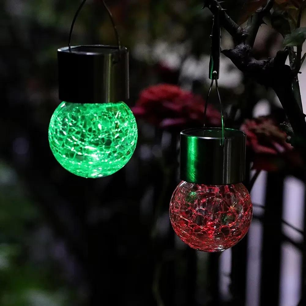 Linterna colgante impermeable solar para jardín y pared