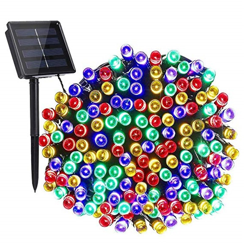 10/50/100/200 Luz de guirnalda de hadas LED solar para exteriores, luces de cadena impermeables